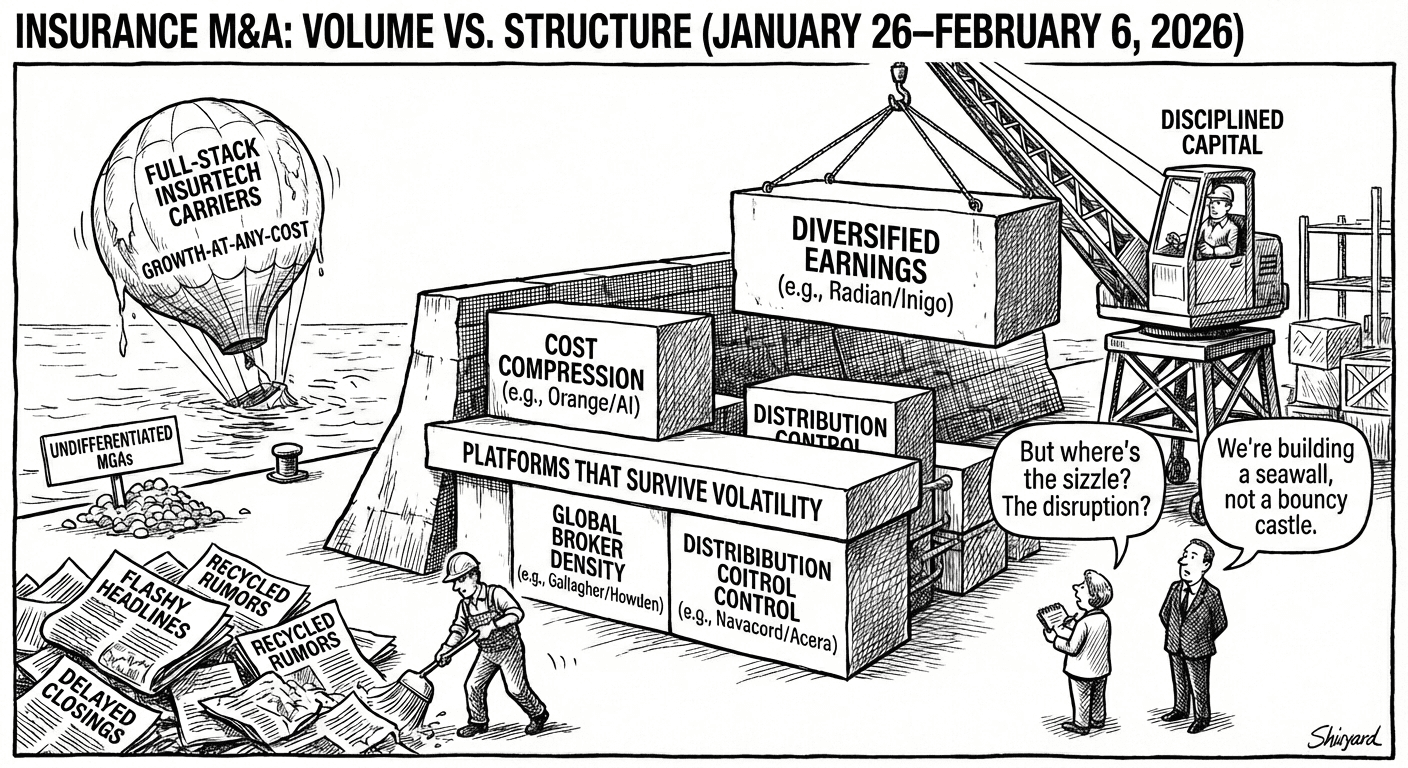 Insurance and InsurTech M&A deals: January 26 - February 7, 2026