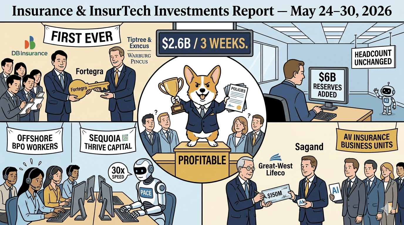 Insurance & InsurTech Investment Intelligence Report Week of May 24–30, 2026